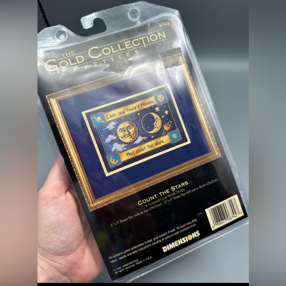 New OPEN Package Cross Stitch Kit Dimensions Gold Collection Petites Celestial